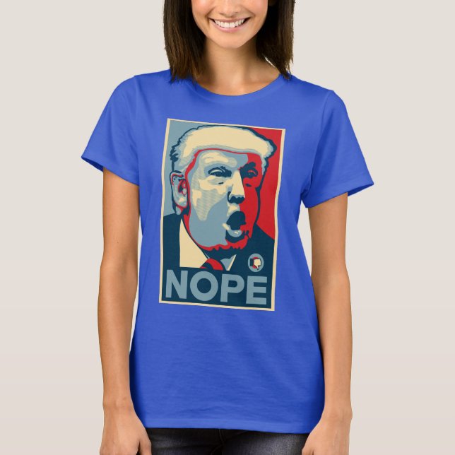 Womens Basic T-Shirt - NOPE - Himmel Blue (Framsida)