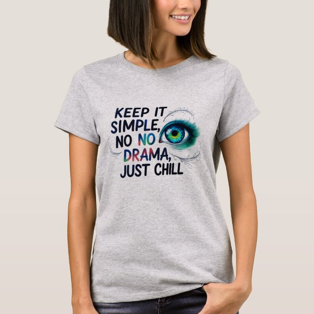 Women's Basic T-Shirt with Eye Design (Framsida)