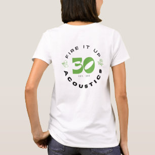 WOMENS Basic Tee: Alien Fire it Front+30th back T Shirt