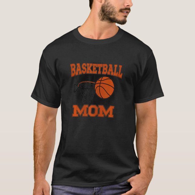 Womens Basketball Mom T Shirt (Framsida)