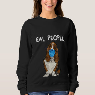 Womens Basset Hound Ew People Hund under Ansikte M T Shirt