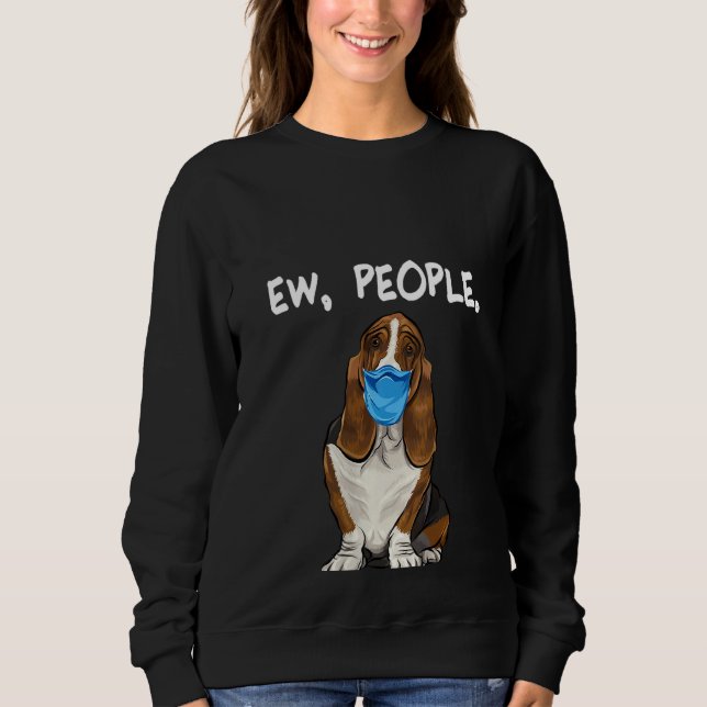 Womens Basset Hound Ew People Hund under Ansikte M T Shirt (Framsida)