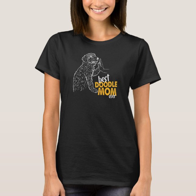 Womens Bästa Doodle Mamma Ända Doodle Mamma Tee Do (Framsida)