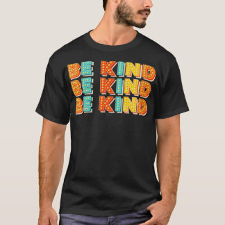 Womens Be Kind Letter Print in Lights VNeck T Shirt