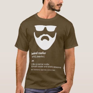 Womens Bearded Roofer Funny Beard Roofing VNeck T Shirt