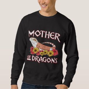 Womens Beardie Mamma Bearded Dragon Lång Ärmad Tröja