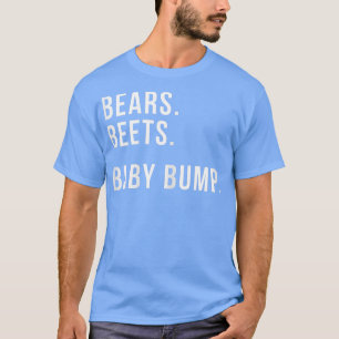 Womens Bears Beets Baby Bump Funny Gravid Annou T Shirt