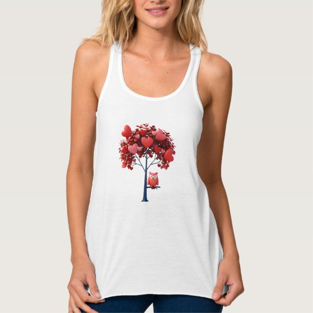 Women's Bella+Canvas Flowy Racerback Tank Top Linne Med Racerback (Framsida)