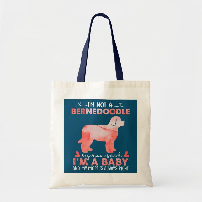 Womens Bernedoodle Mamma Baby Funny Bernedoodle Hu Tygkasse (Framsidan)