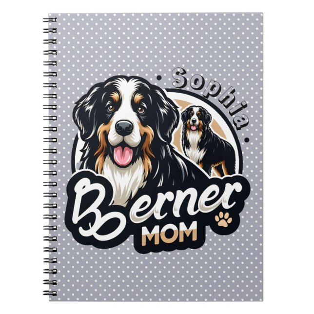 Womens Berner Mamma - Bernese Mountain Hund Mamma  Anteckningsbok (Framsidan)