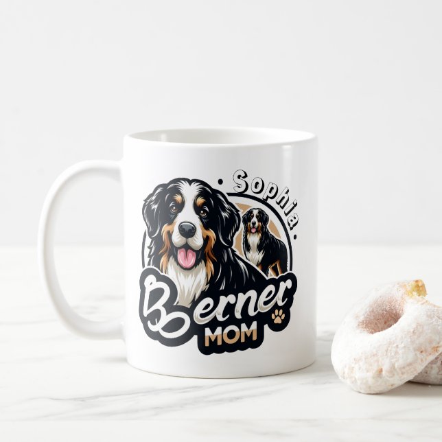Womens Berner Mamma - Bernese Mountain Hund Mamma  Kaffemugg (Med munk)