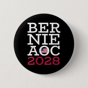 Womens Bernie Aoc 2028 Kampanj - Fight Oligarchy Knapp