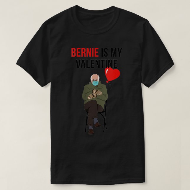 Womens Bernie is my Valentine Funny Bernie Sanders T Shirt (Design framsida)