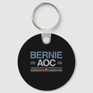 Womens Bernie Sanders och Aoc V-nacke Nyckelring