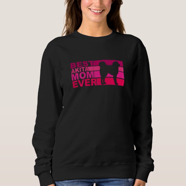 Womens Best Akita Inu Mom Ever T Shirt (Framsida)