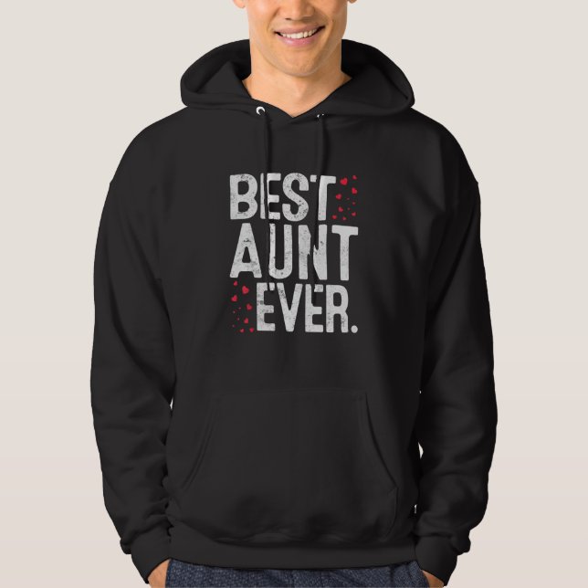 Womens Best Aunt Ever Cute Aunt  Valentines Day Hoodie (Framsida)