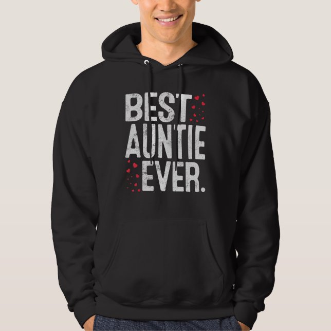 Womens Best Auntie Alltid Cute Auntie Älskare Vale Hoodie (Framsida)