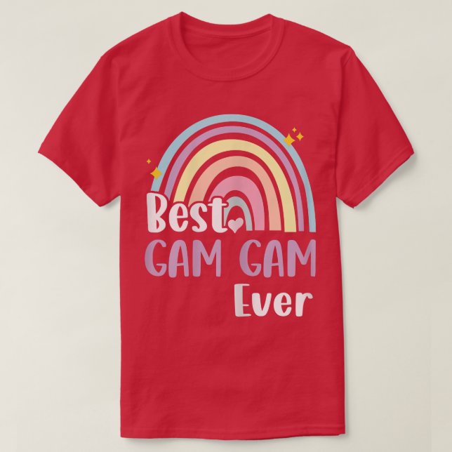 Womens Best Gam Gam AldriBoho Rainbow Funny Mor T Shirt (Design framsida)