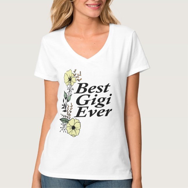 Womens Best Gigi någonsin | Mormor Gift T Shirt (Framsida)
