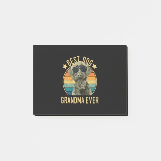 Womens Best Hund Grandma Allant Schnauzer Post-it Block (Framsida)