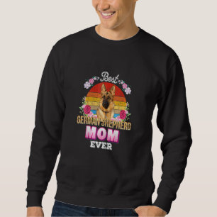 Womens Best Hund Mamma någonsin German Shepherd Bl Lång Ärmad Tröja