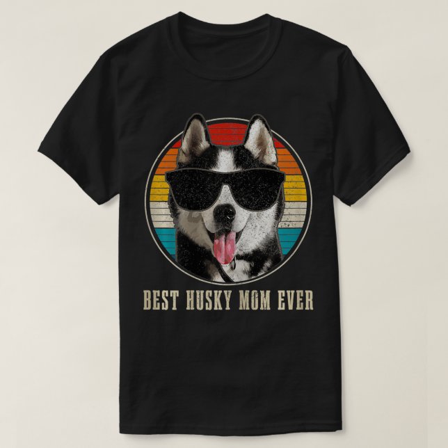 Womens Best Husky Mamma Aldrig Sunglasses Funny Vi T Shirt (Design framsida)