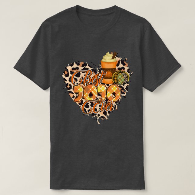 Womens Best Jojo ever shirt, autumn heart Jojo T Shirt (Design framsida)