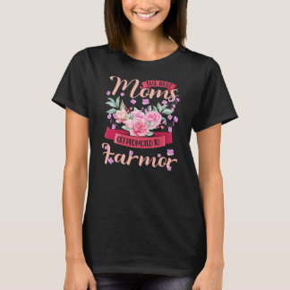 Womens Best Moms Promoted Farmor Grandma Mothers T Shirt