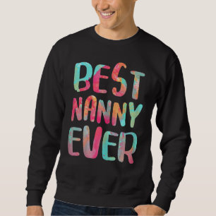 Womens Best Nanny någonsin Tee Mors dag Lång Ärmad Tröja
