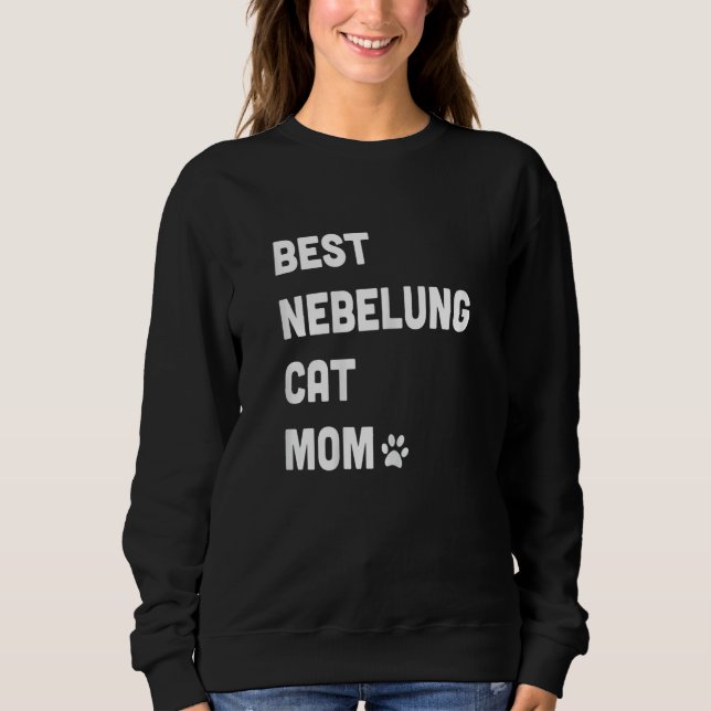 Womens Best Nebelung Cat Mom  Cat T Shirt (Framsida)