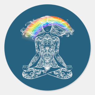 Womens Best Yoga Mamma Runt Klistermärke
