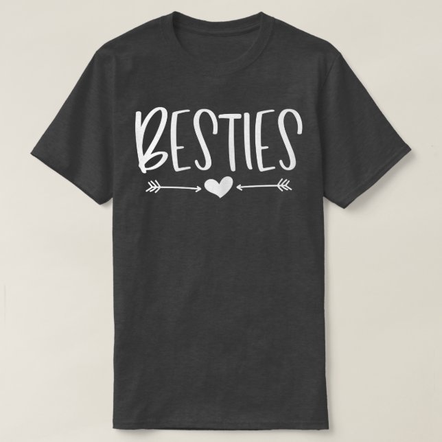 Womens Bestie Sisters Girls BFF Bäste vän Bestie T Shirt (Design framsida)