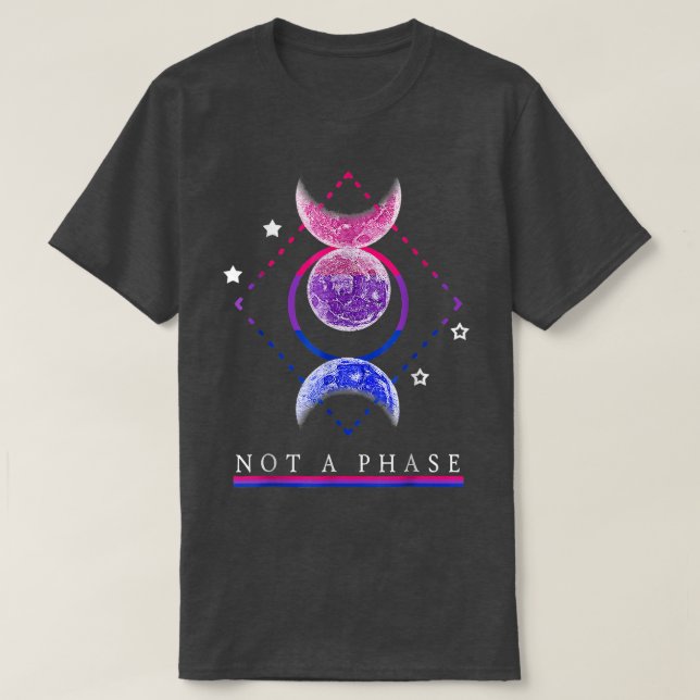 Womens Bi Pride  Not a Phase  Biseual Pride Moon V T Shirt (Design framsida)