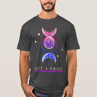 Womens Bi Pride  Not a Phase  Biseual Pride Moon V T Shirt