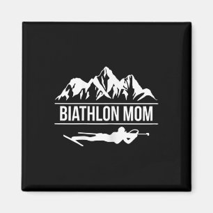 Womens Biathlon Mamma Biathlete Skiing Shoing Magnet