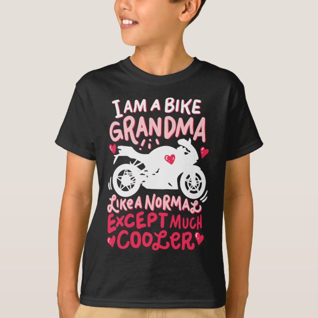 Womens Bike Grandma I Funny Motorcykel Grandmor T Shirt (Framsida)