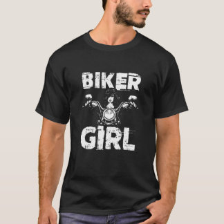 Womens Biker Girl Motorcycle Cool Chick Ladies Bab T Shirt