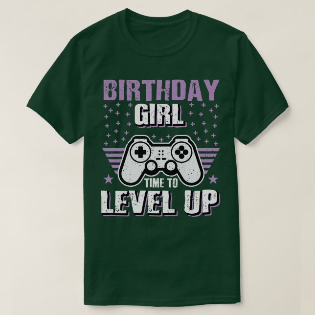 Womens Birthday Girl Time To Level Up Video Game P T Shirt (Design framsida)