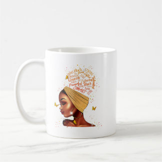 Womens Black Girl Magic Afro American Melanin Natu Kaffemugg