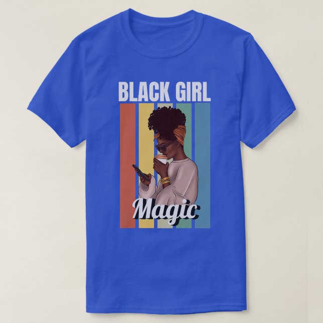Womens Black Girl Magic Melanin Women Girl Afro Am T Shirt (Design framsida)