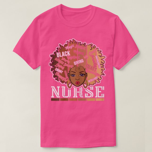 Womens Black Nurse RN Nursing Smart Black Pride Bl T Shirt (Design framsida)