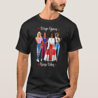 Womens Black Nurse Våg Queen September Bi T Shirt