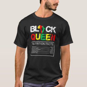 Womens Black Queen Nutritional Facts Girls Funny B T Shirt