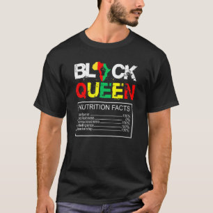 Womens Black Queen Nutritional Facts Girls Funny B T Shirt