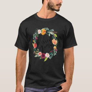 Womens Blad Mamma Mamma Flower Mödrar D T Shirt