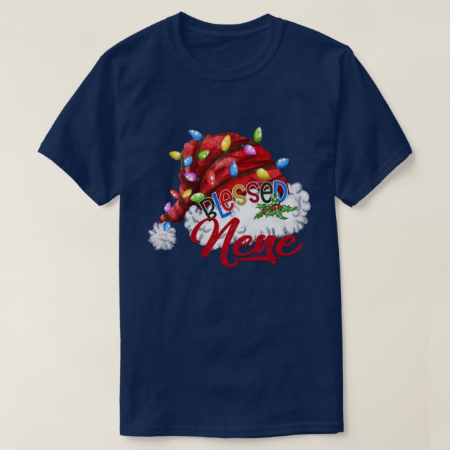 Womens Bless Nene Santa Hat Julafton Light T Shirt (Design framsida)