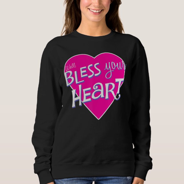 Womens Bless Your Little Heart Southern Saying Fun T Shirt (Framsida)