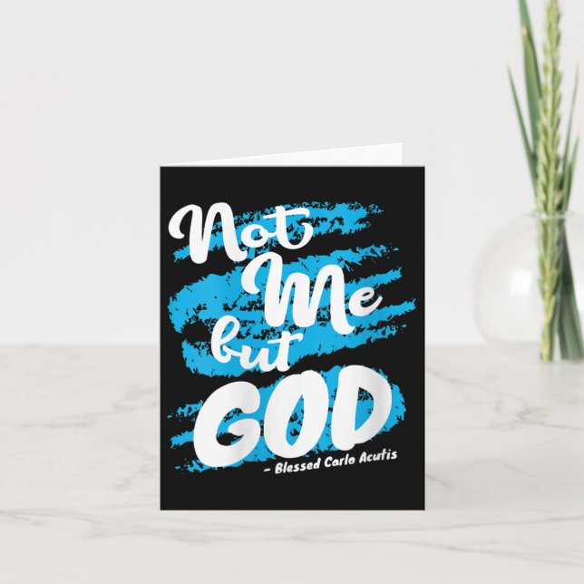 Womens Blessed Carlo Acutis Prayer Not Me Catholic Kort (Framsida)