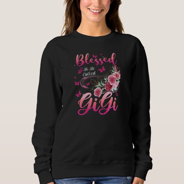 Womens Blessed To Be Called Gigi Cute Girls Women  T Shirt (Framsida)
