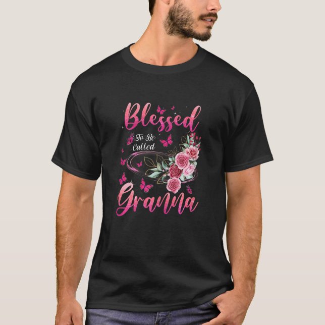 Womens Blessed To Be Called Granna Cute Girls Wome T Shirt (Framsida)